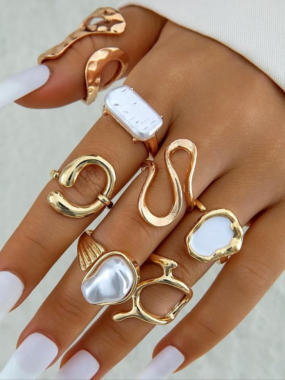 Chunky Gold Rings Chunky Gold Rings Statement Open Adjustable
